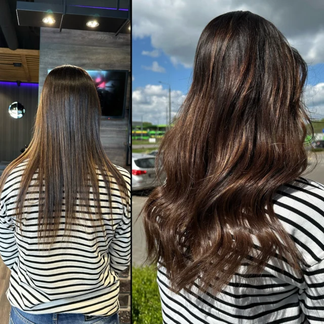 Zagęszczenie włosów z&nbsp;delikatnym przedłużeniem oraz&nbsp;efektem pojaśnienia 🤩

40 gramów włosów - mix 2 odcieni ( Bio Taśmy) 

#przedłużaniewłosów #przedłużanewłosy #biotaśmy #biotape #pięknewłosy #dlugiewlosy #salonfryzjerski #poznań #fryzjerpoznan #brązowewłosy #zageszczaniewłosów #zageszczaniewlosow #refleksynawłosach